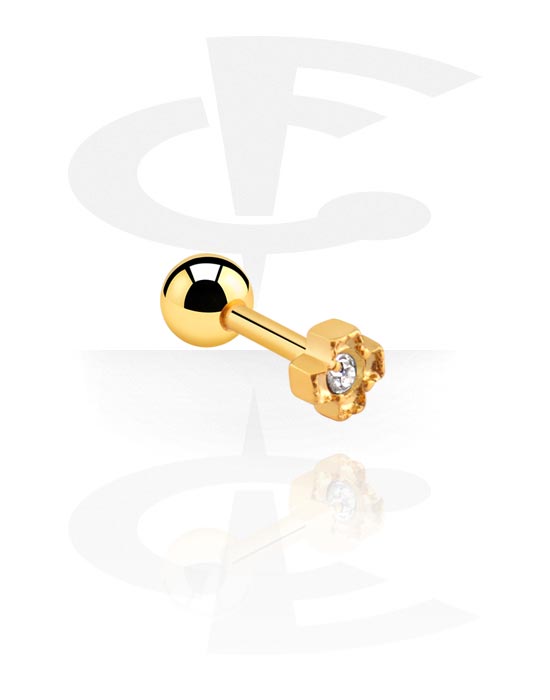 Helix & Tragus, Tragus-Piercing, Gold-Plated Surgical Steel