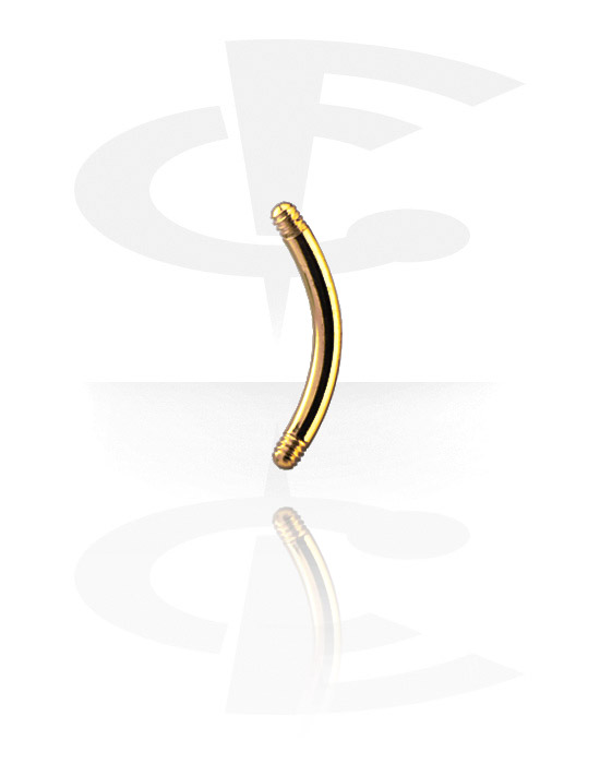 Balls, Pins & More, Banana Pin, Gold Plated Surgical Steel 316L
