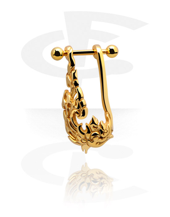 Helix & Tragus, Helix Piercing, Gold Plated