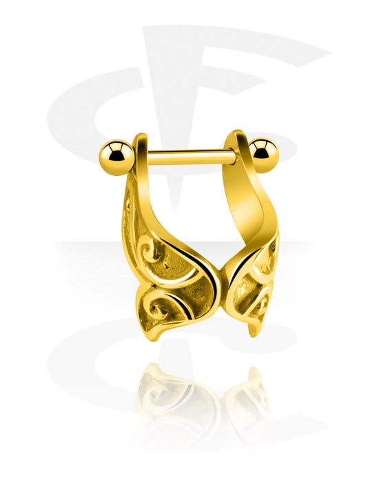 Helix & Tragus, Helix Piercing, Gold Plated Surgical Steel 316L