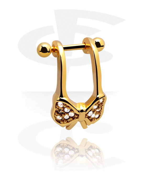 Helix & Tragus, Helix Piercing, Gold Plated Surgical Steel 316L