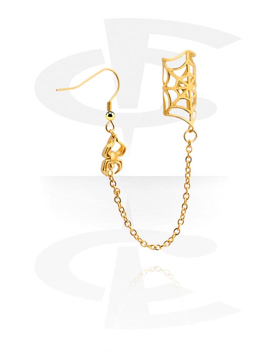 Earrings, Studs & Shields, Ear Cuff, Gold Plated Brass
