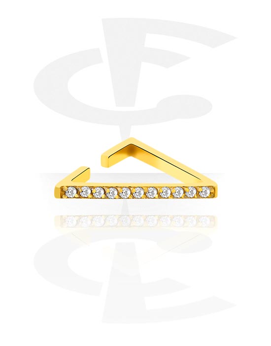 Falošné pírsingové šperky, Záušnice, Pozlátená chirurgická oceľ 316L