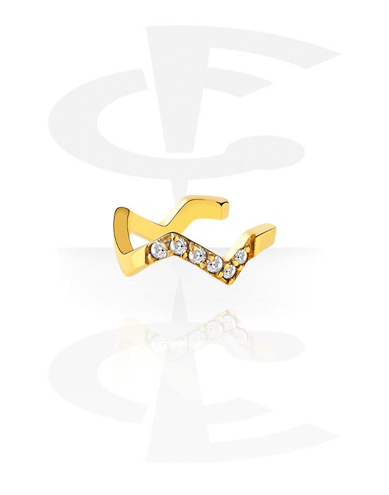 Lažni piercing nakit, Manžeta za uši, Pozlaćeni kirurški čelik 316L