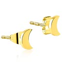 Uhani, uhančki in ščiti, Uhančki s/z Dizajn luna, Pozlačeno kirurško jeklo 316L