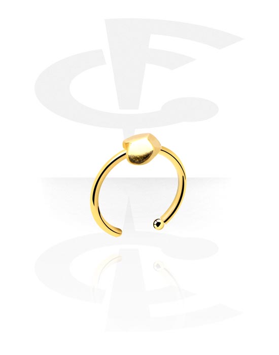 Nesestaver og -ringer, Nose Ring, Gold-Plated Surgical Steel