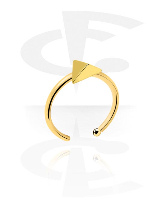 Piercing al naso & Septums, Nose Ring, Gold-Plated Surgical Steel
