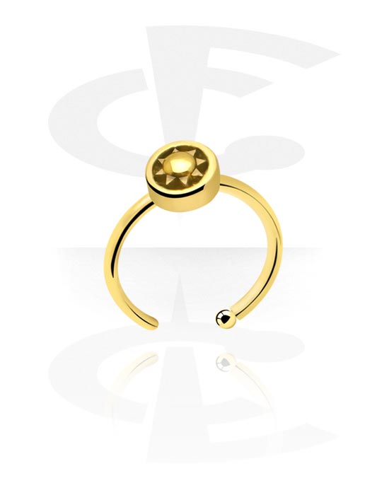 Piercings nez & Septums, Nose Ring, Gold-Plated Surgical Steel