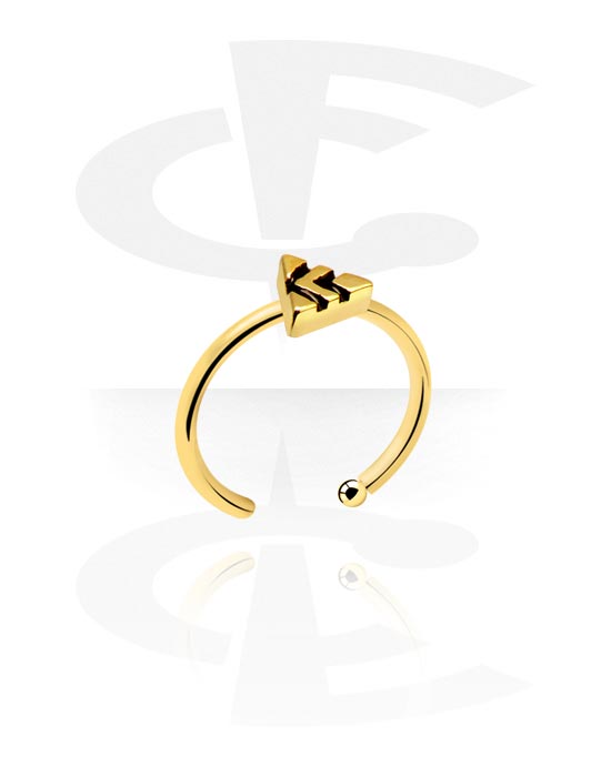Kolczyki do nosa, Nose Ring, Gold-Plated Surgical Steel