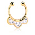 Faux piercings, Faux septum, Acier chirugical 316L ,  Plaqué or