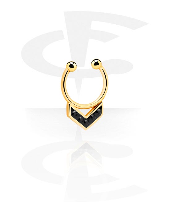 Fake Piercings, Fake Septum, Gold Plated Surgical Steel 316L