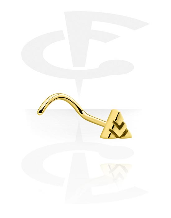 Nose Jewellery & Septums, Nose Stud, Gold Plated Surgical Steel 316L