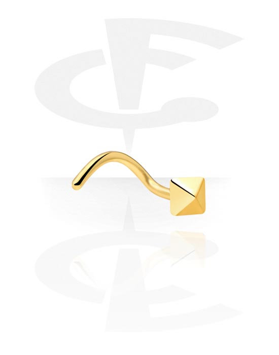 Kolczyki do nosa, Nose Stud, Gold Plated Surgical Steel
