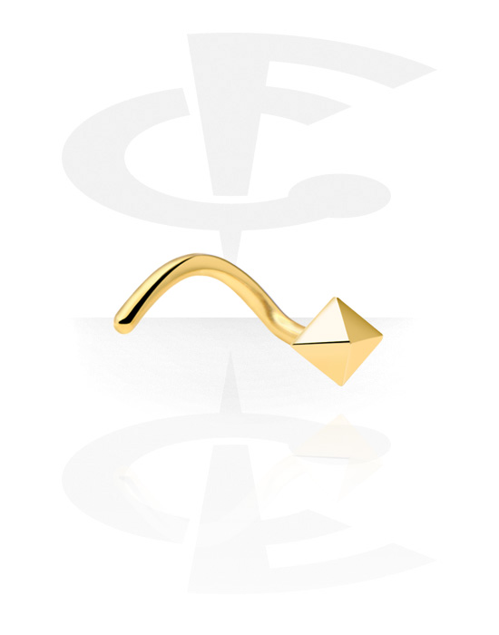 Nose Jewellery & Septums, Nose Stud, Gold Plated Surgical Steel