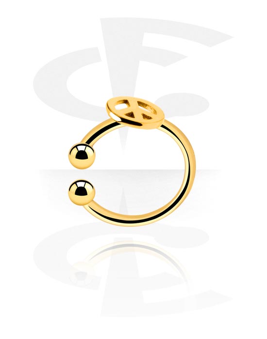 Falešné piercingové šperky, Fake Nose Ring, Pozlacená chirurgická ocel 316L