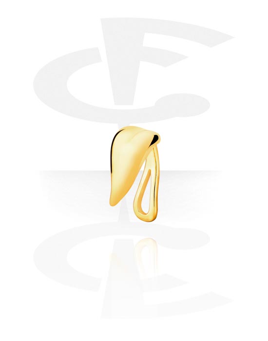 Fake Piercings, Nose Cuff, Gold Plated Surgical Steel 316L