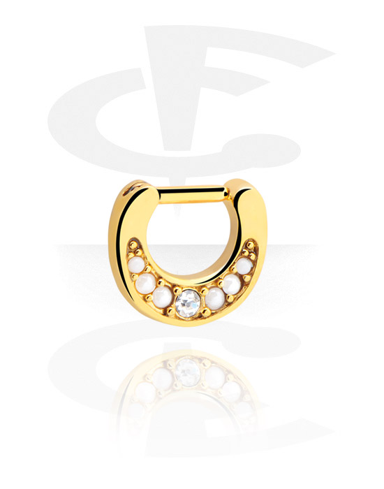 Nose Jewellery & Septums, Hinged Septum Clicker, Gold Plated