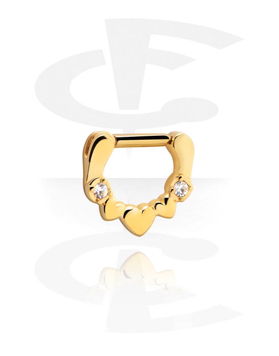 Nose Jewelry & Septums, Hinged Septum Clicker, Gold Plated