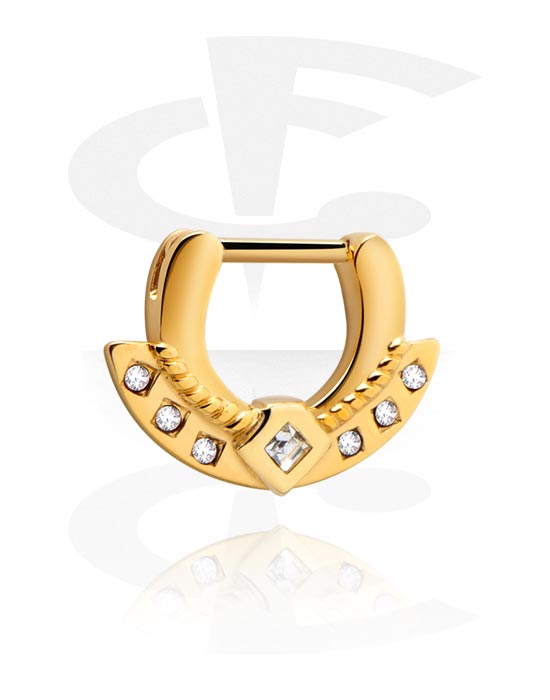 Nose Jewellery & Septums, Hinged Septum Clicker, Gold Plated