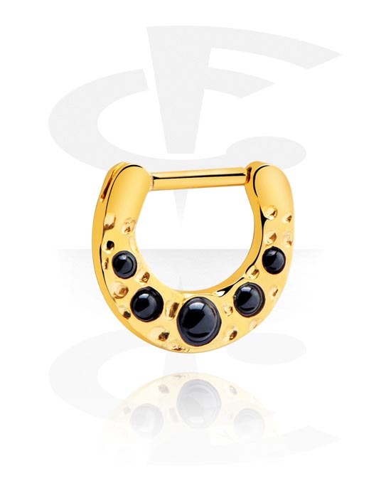 Nakit za nos in septum, Hinged Septum Clicker, Gold Plated