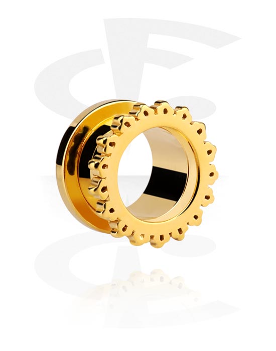 Tunnels & Plugs, Tunnel, Gold Plated Surgical Steel 316L
