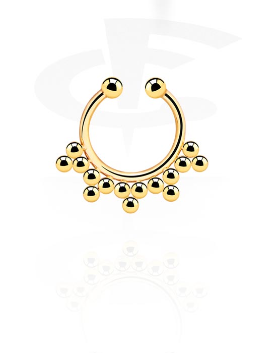 Falešné piercingové šperky, Fake Septum, Pozlacená chirurgická ocel 316L