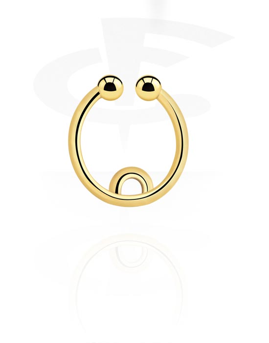 Lažni piercing nakit, Lažni septum, Pozlaćeni kirurški čelik 316L