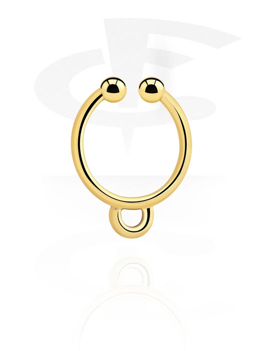 Lažni piercing nakit, Lažni septum, Pozlaćeni kirurški čelik 316L