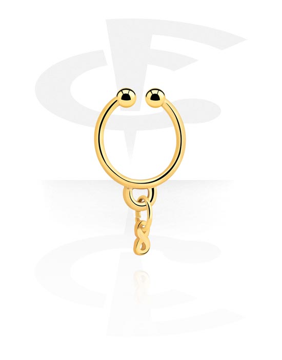 Fake Piercings, Fake septum, Gold Plated Surgical Steel 316L
