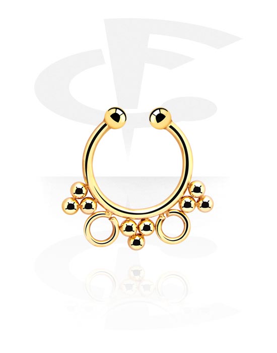 Fake Piercings, Fake septum, Gold Plated Surgical Steel 316L