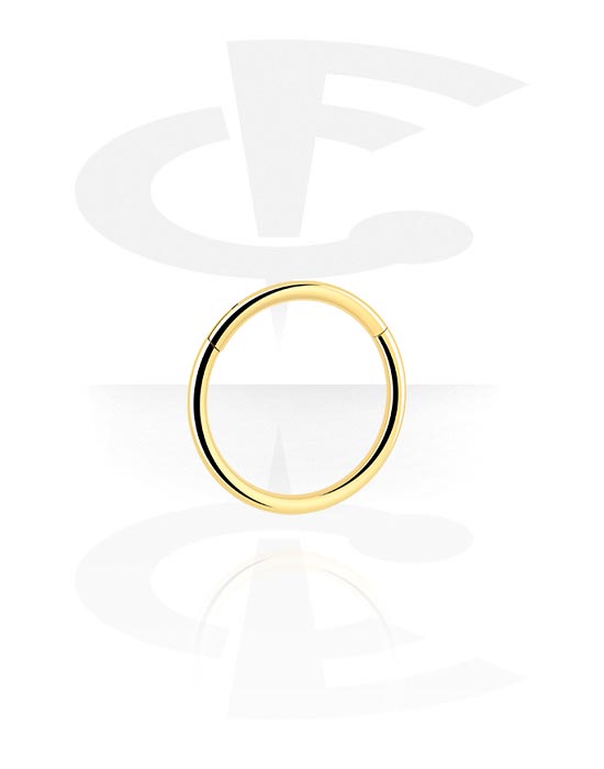 Piercingové kroužky, Piercingový clicker (titan, zlatá, lesklý povrch), Titan