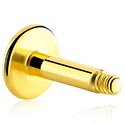 Boules, barres & plus, Barre labret (titane, or, finition brillante), Titane ASTM F136