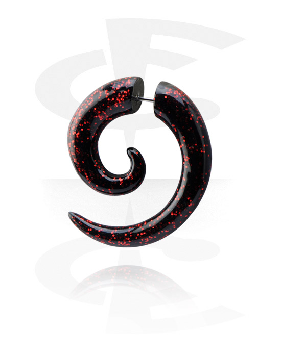 Glittery Fake Spiral Stretcher (Acryl) Crazy Factory online piercing shop