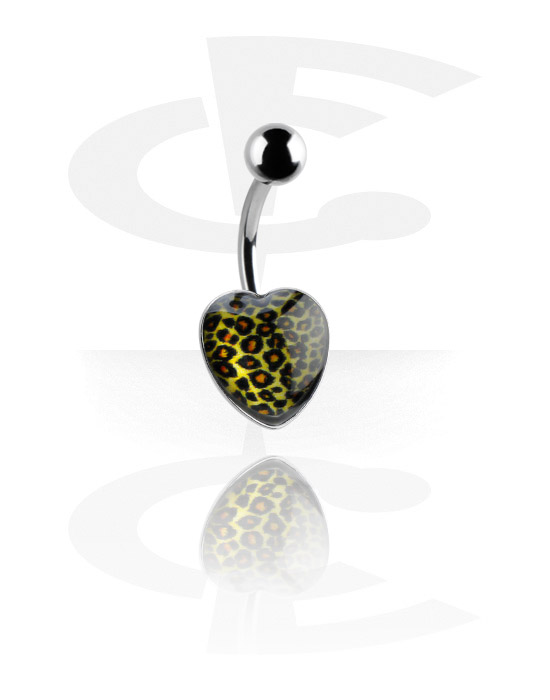 Curved Barbells, Heart Picture Banana, Surgical Steel 316L
