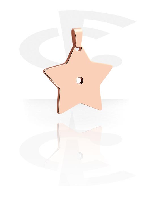 Pendants, Pendant, Rose Gold Plated Surgical Steel 316L