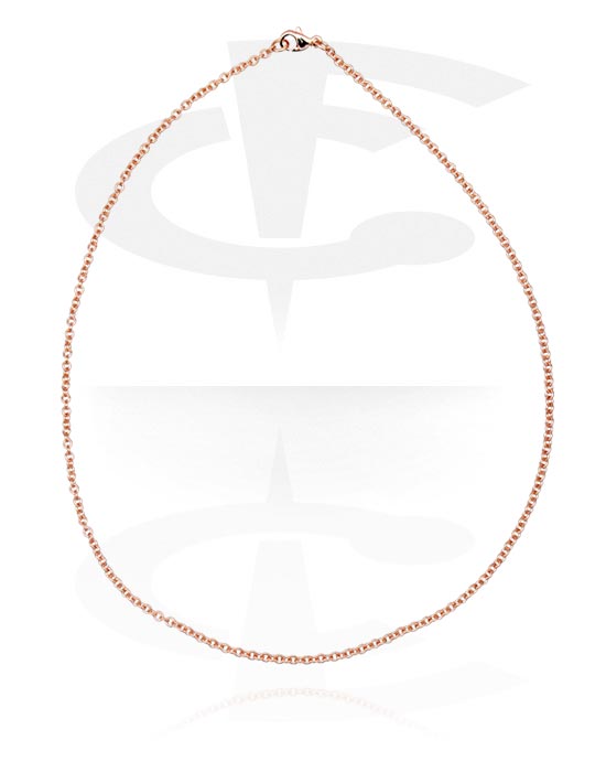 Halsband, Modehalsband, Roséförgyllt kirurgiskt stål 316L