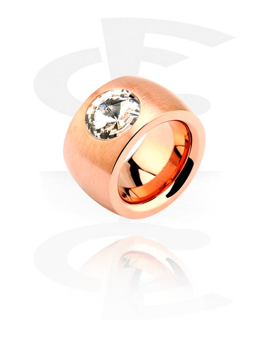 Bagues, Ring, Rose Gold Plated Steel
