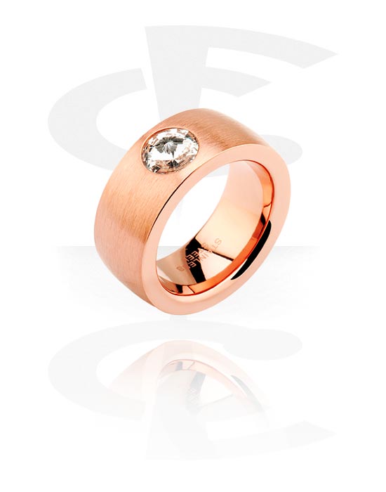 Prsteny, Ring<br>[Surgical Steel 316L], Chirurgická ocel 316L pozlacená růžovým zlatem