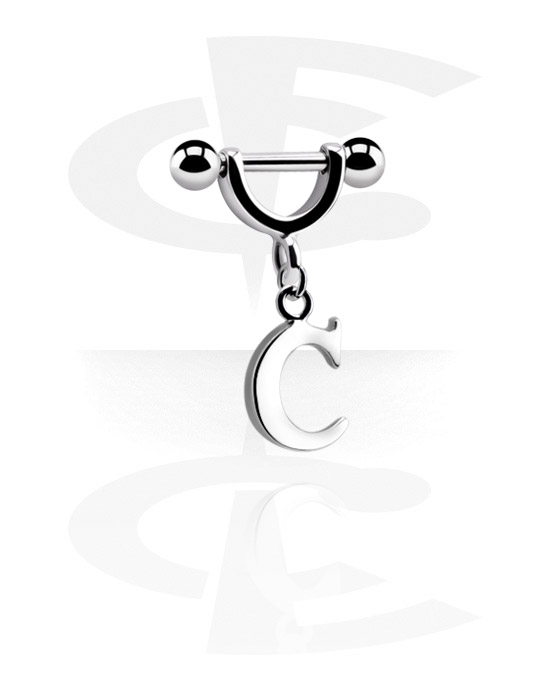 Helix & Tragus, Piercing hélix avec pendentif, Acier chirurgical 316L, Laiton plaqué
