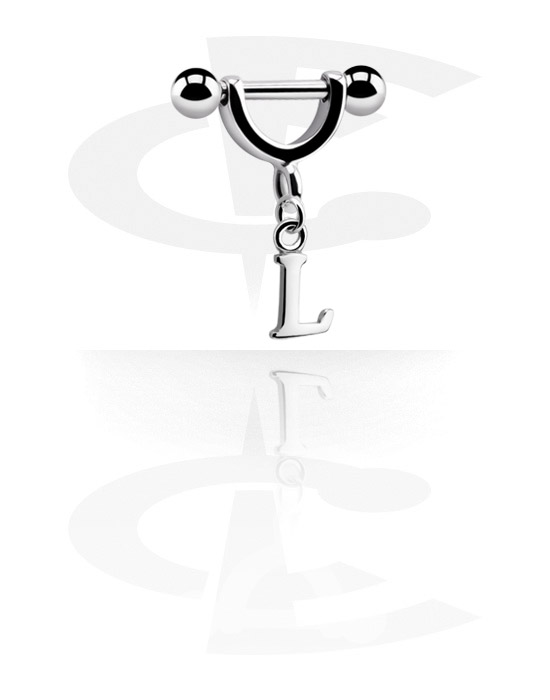 Helix & Tragus, Helix piercing s privjeskom, Kirurški čelik 316L, Obloženi mesing