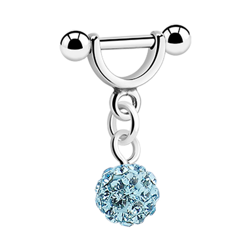 Piercing hélix avec pendentif Acier chirurgical 316L / Laiton plaqué Helix & Tragus