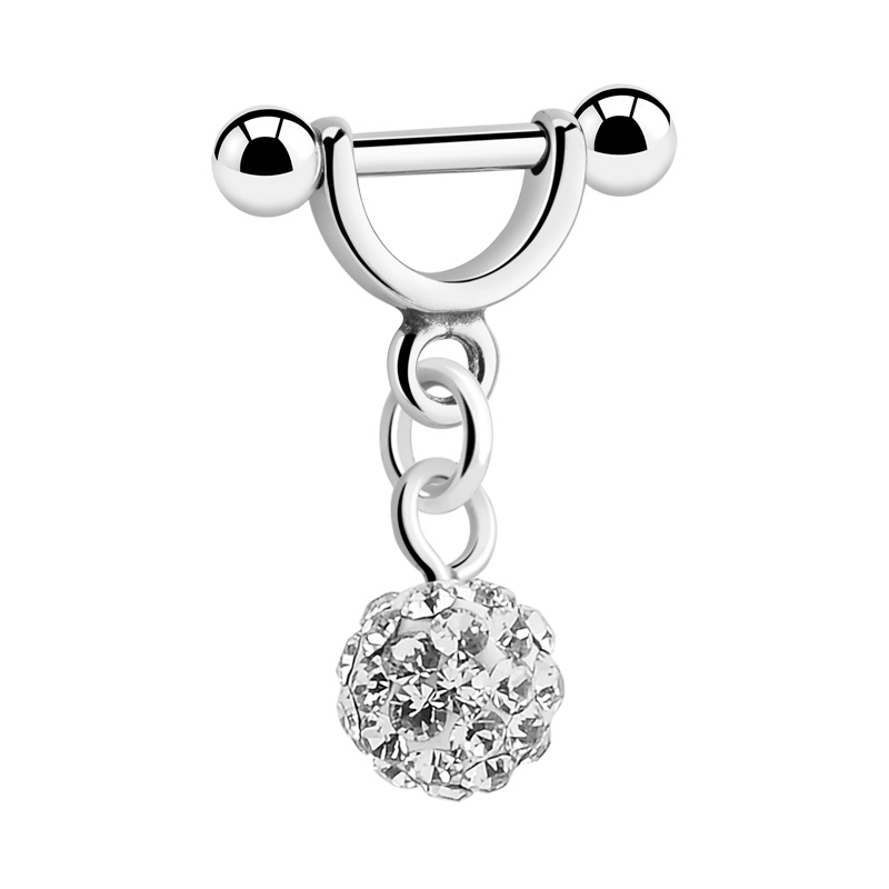 Piercing hélix avec pendentif Acier chirurgical 316L / Laiton plaqué Helix & Tragus