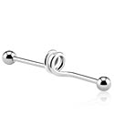 Barbells, Industrial Spring Barbell with balls, Surgical Steel 316L