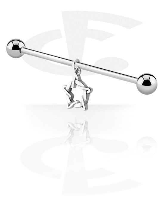 Barbells, Industrial Barbell with star attachment, Surgical Steel 316L
