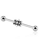 Barbells, Industrial Barbell with crystal stone, Surgical Steel 316L