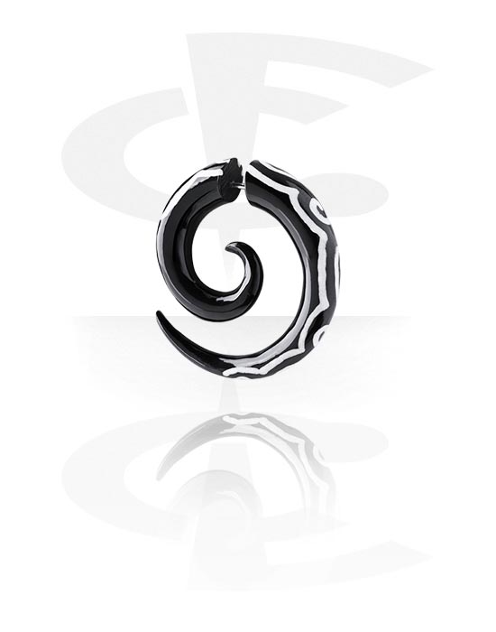 Imitacja biżuterii do piercingu, Inlaid Spiral Fake Piercing (Swirls), Materiały organiczne