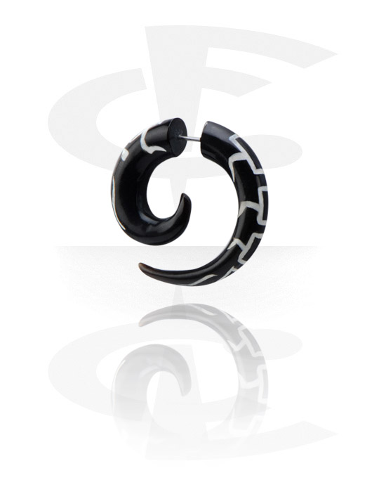 Hamis piercingek, Inlaid Spiral Fake Piercing (Centipede), Organic Materials