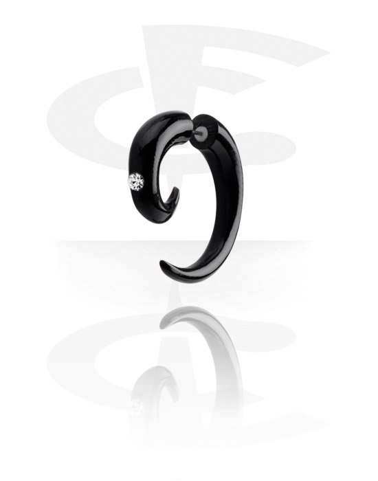 Hamis piercingek, Inlaid Spiral Fake Piercing (1 Stone), Organic Materials