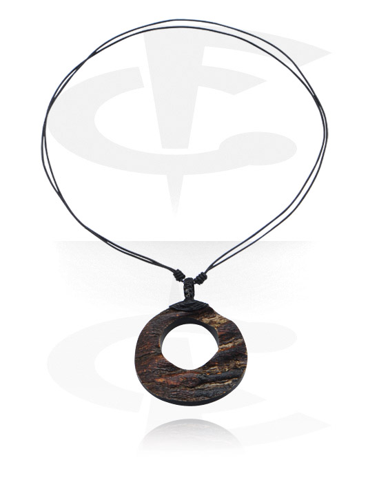Náhrdelníky, Pendant with Leather String, Antique Horn