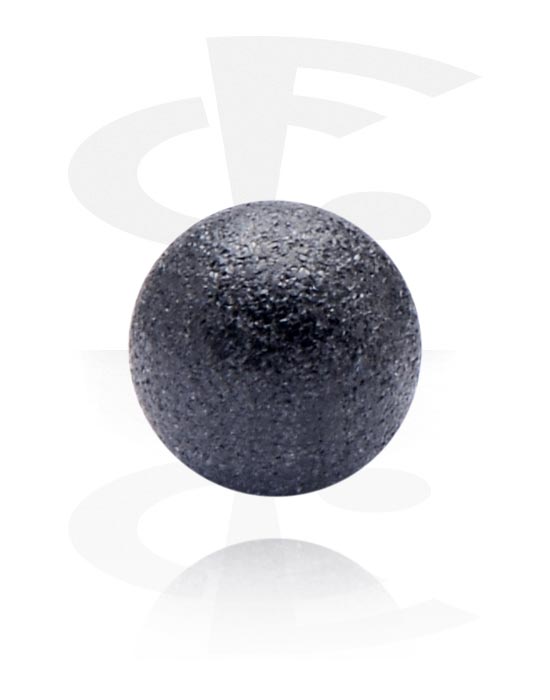 Kulor, stavar & mer, Ball for threaded pins (surgical steel, black, shiny finish), Svart kirurgiskt stål 316L